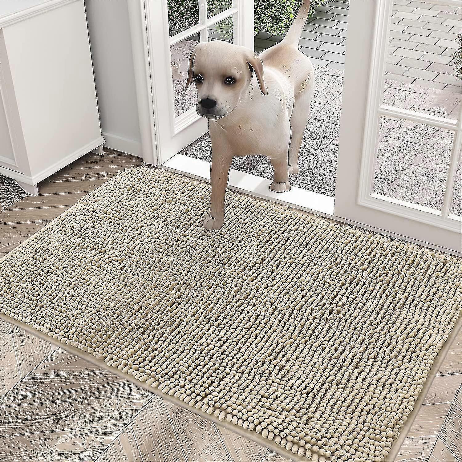 Dog Door Mat, Absorbent Non-slip, Quick Dry Microfiber, Mud Protection