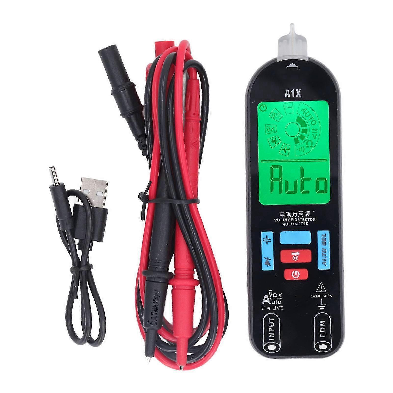 Digital Multimeter Auto Ranging 6000 Counts with Voltage Current Resistance Capacitance Diode Test for Electricians Engineers