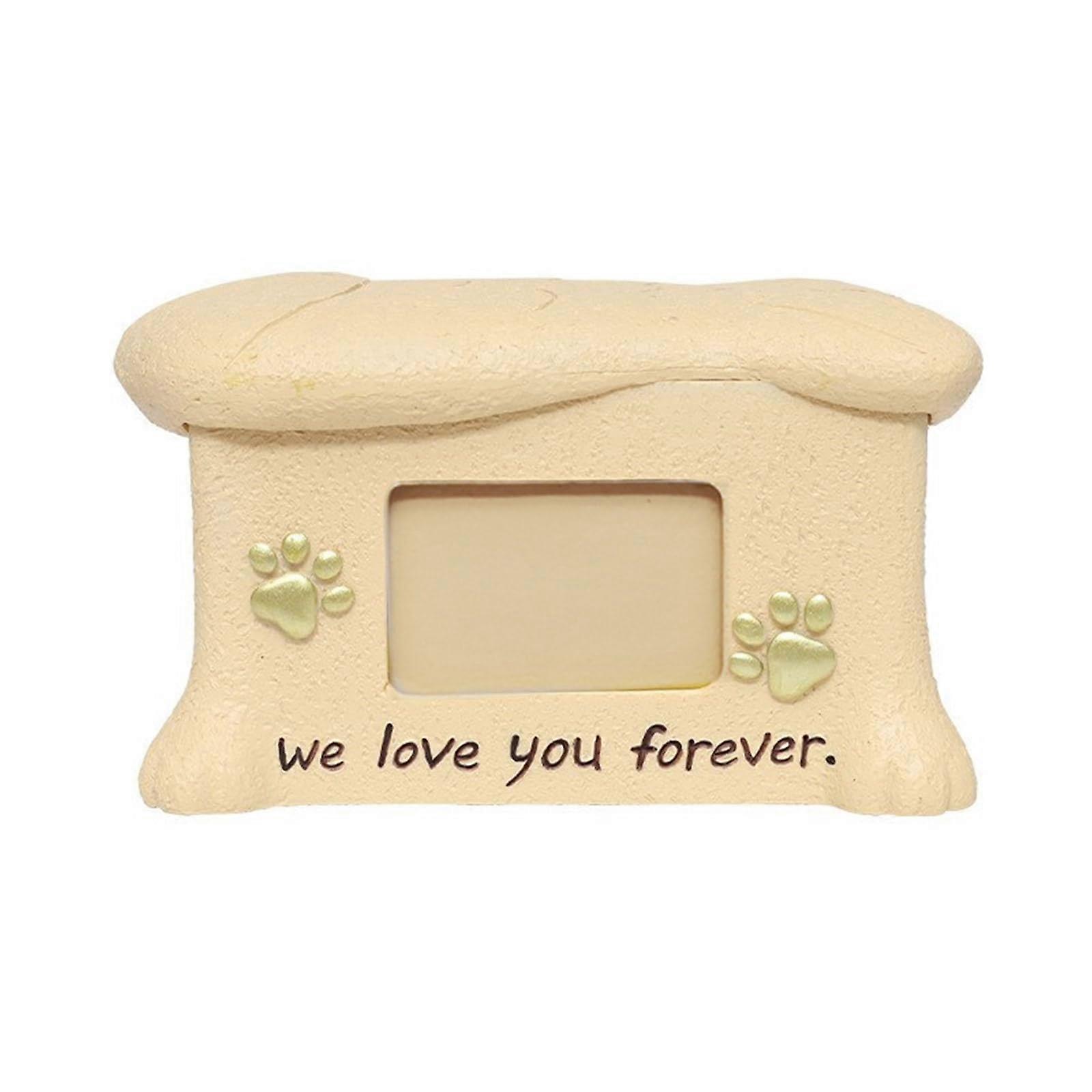 Pet Urn Dog Picture Frame Loving Dog Remembrancer Sympathy Dog and Cats Picture Frame Commemorate Ornaments Caskets
