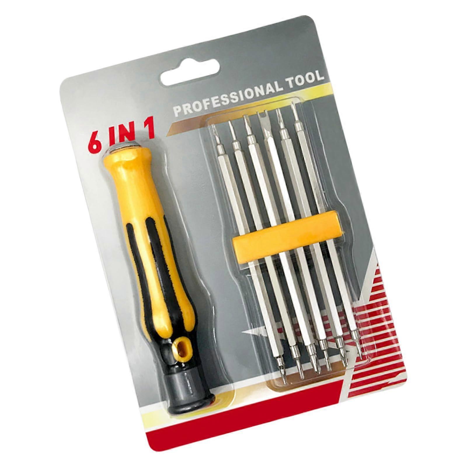 6 in 1 Strong Double Ended Screwdriver Kits for Electronics and Furniture Assembly Phone Camera Tools 6613b 6pc