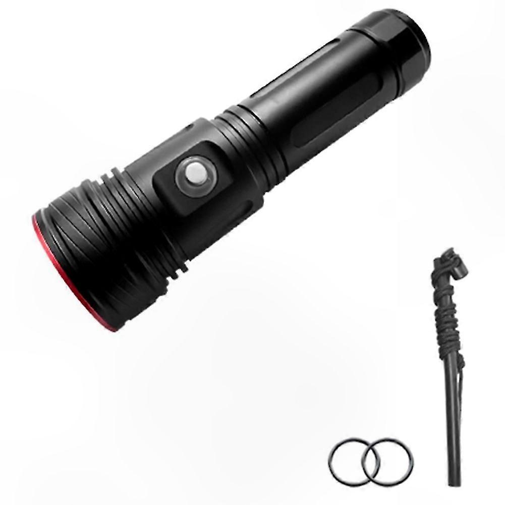 High-Performance LED Dive Light 2400LM Waterproof Torch 80M Depth IPX8 Rechargeable USB Flashlight for Underwater Exploration