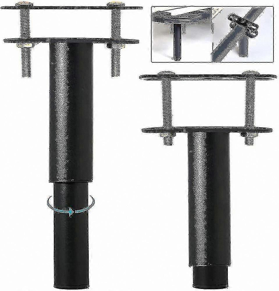 2-Pack Adjustable Bed Frame Center Support Leg with Heavy-Duty Slat System