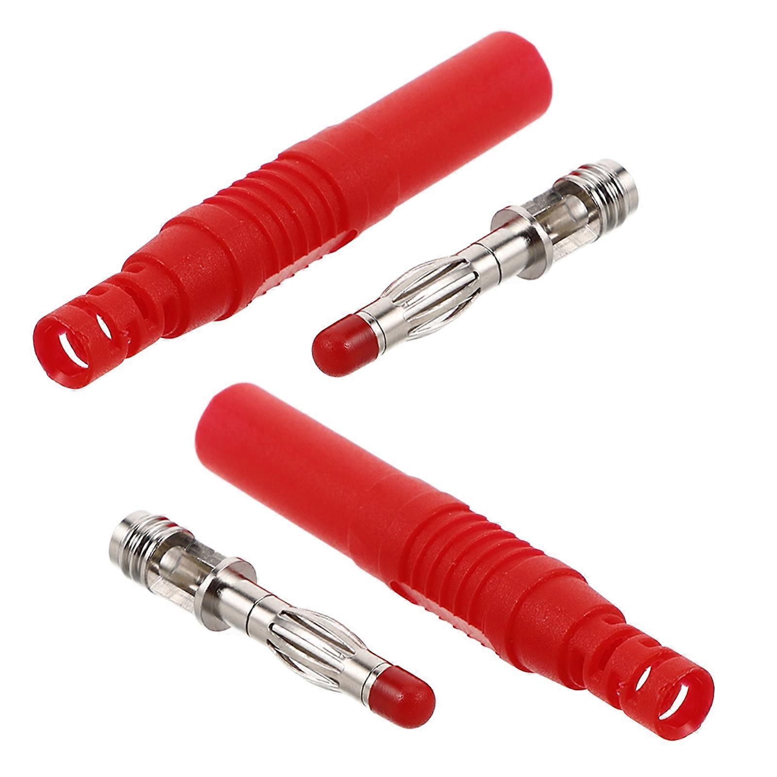 High Temperature Resistant Insulated Copper Banana Plug Connectors Solderable Stackable Male Adapter for Speaker Wire