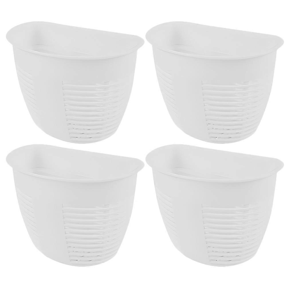 Bathroom Mounted Organizer for Home Organization White Pp with Water Drainage