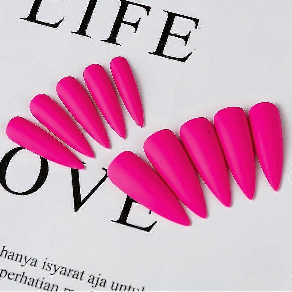 100Pcs/Box Black Matte False Nail Tips Reusable French Sharp End St...