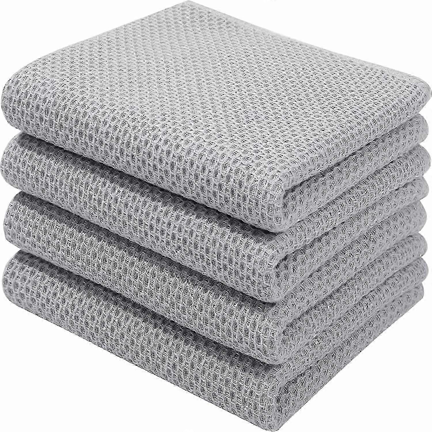 6pack 100% Tea Towels Kitchen Dish Clean Hanging Loop S20241230694434*73cmLight gray