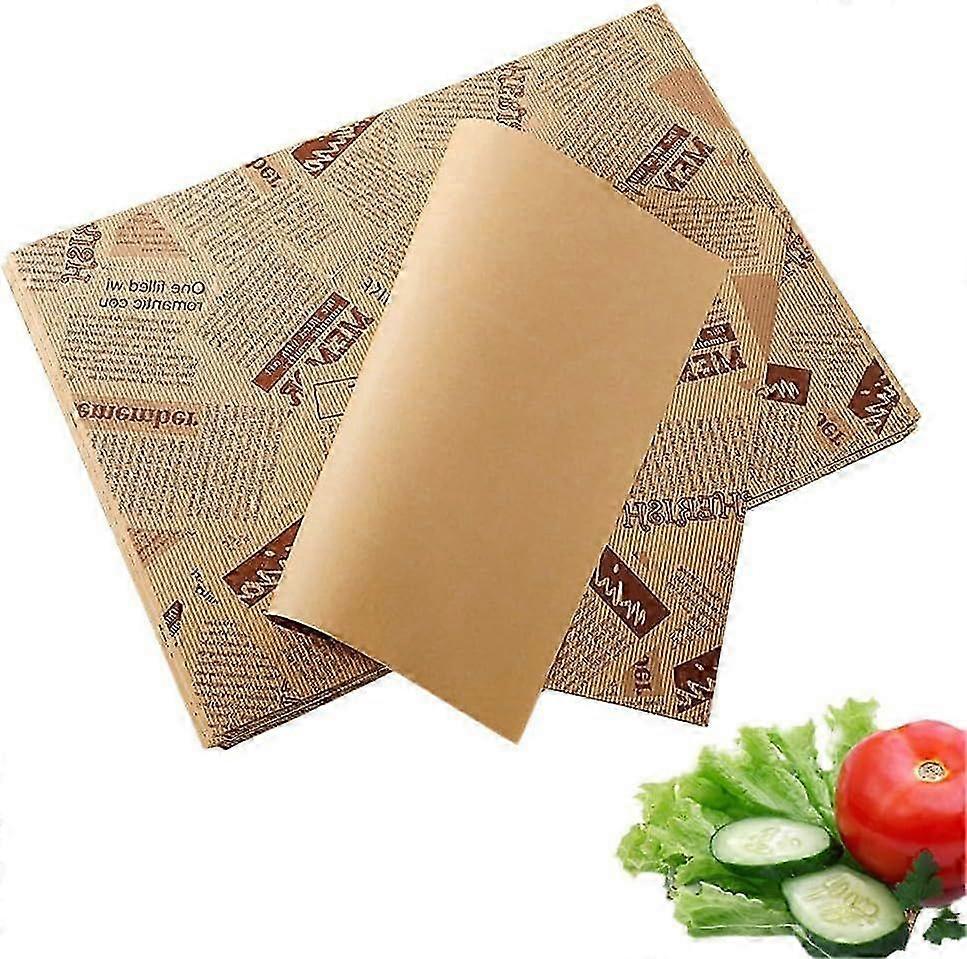 Baking Paper Sheets with Newspaper Design for Cheese-Like Appearance