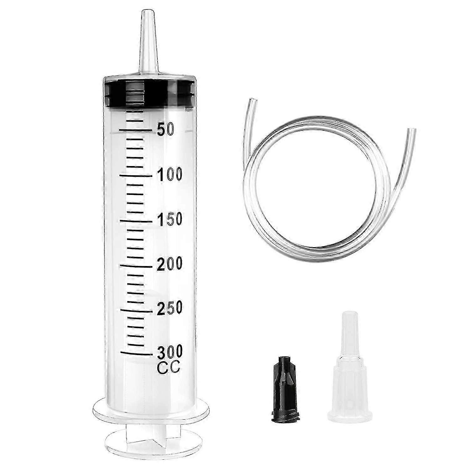 Large capacity syringe for laboratory use 300ml 350ml 500ml reusable with catheter