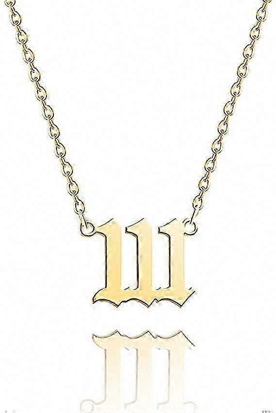 Anjelský náhrdelník Strieborný/Zlatý Numerologické šperky z nehrdzavejúcej ocele