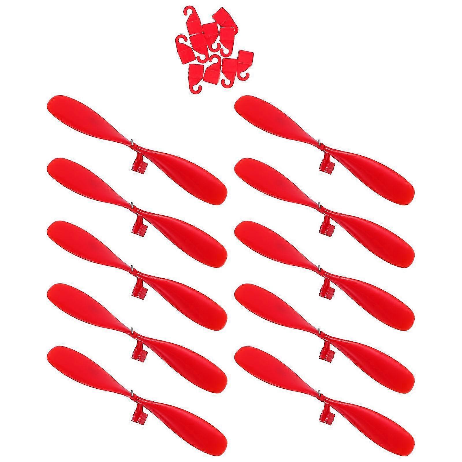 Plastic Propeller For Diy Crafts And Educational Projects Flight Efficiency Versatile Compatibility Red 10Set