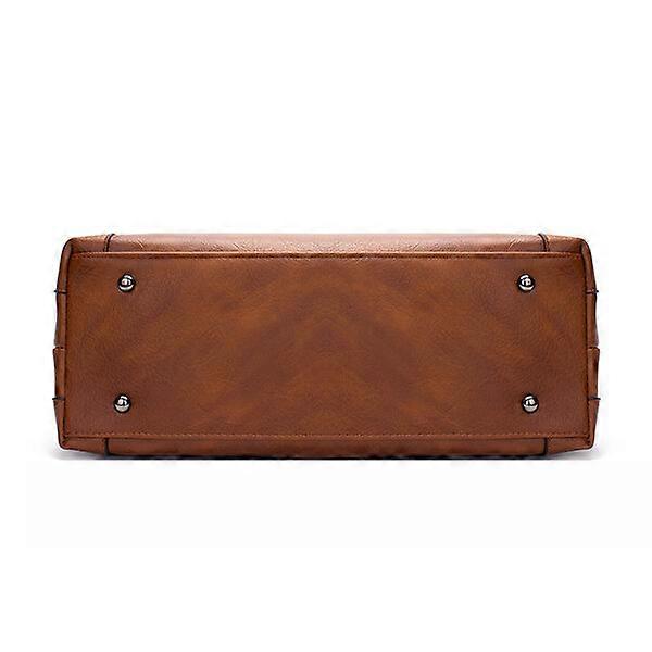 Leather shoulder bag, brown, 34*26*13cm, practical, durable and easy to access items