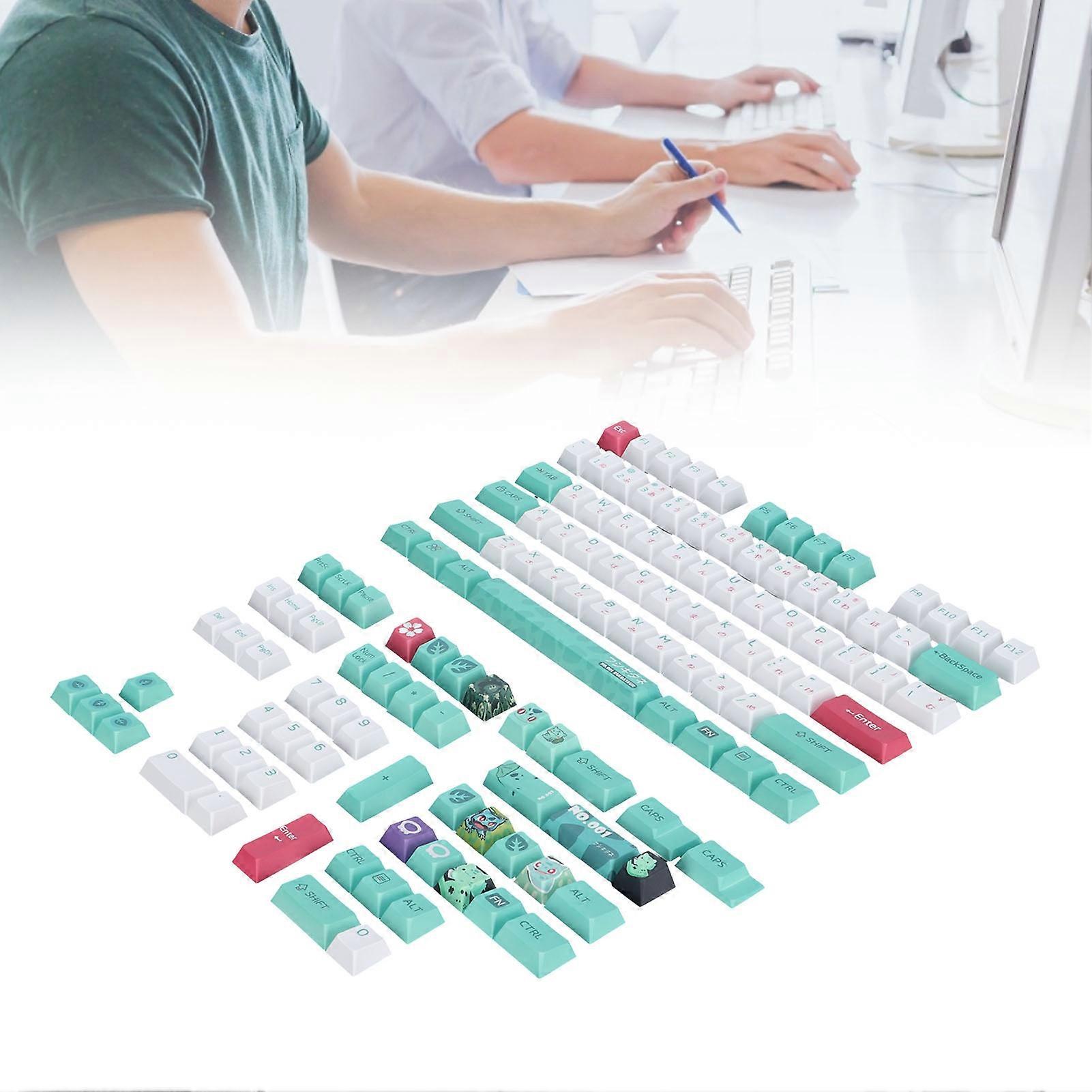 PBT Keycaps 131 Keys Japanese Style Cartoon Frog for PC Keyboard