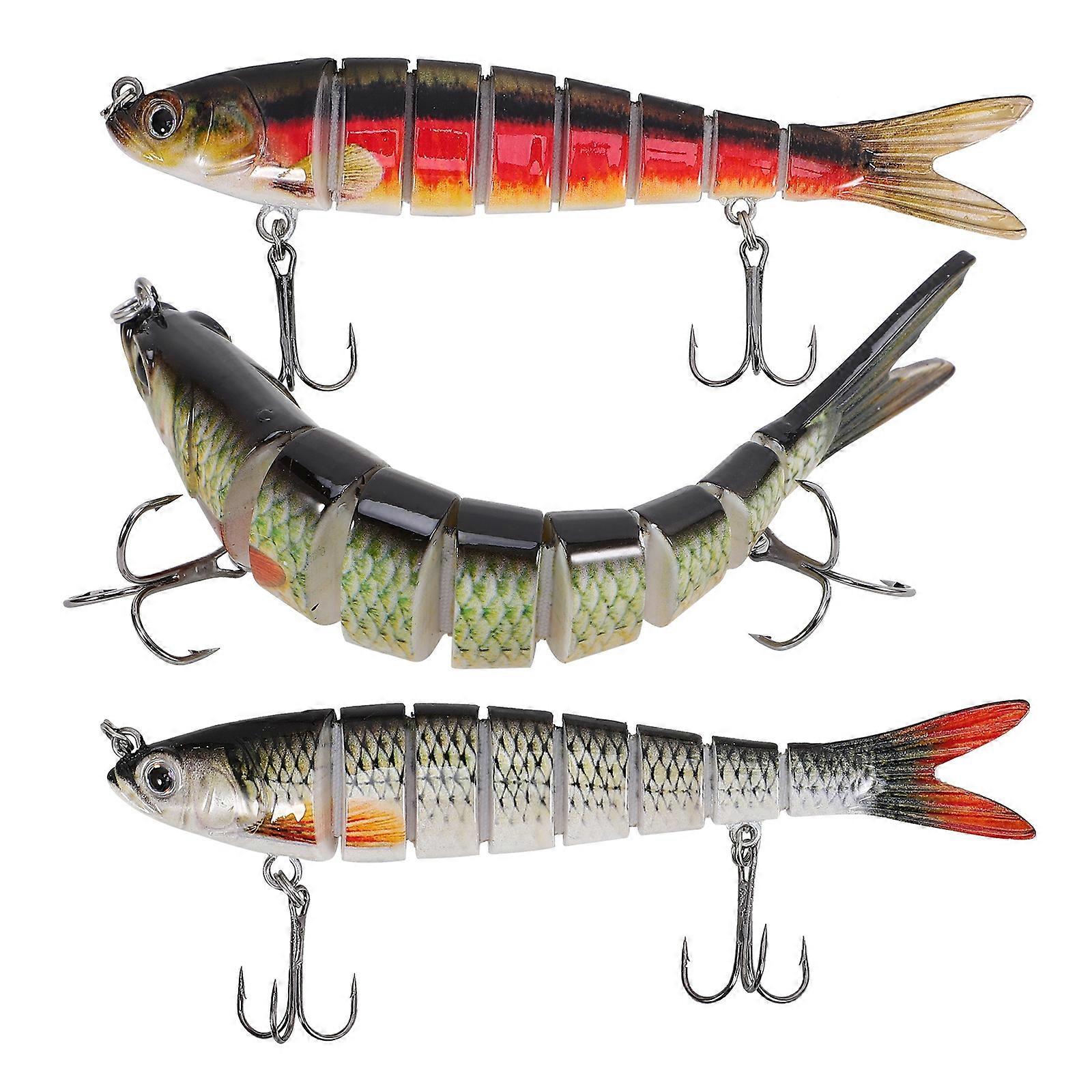 Salt Water Fish Hooks Practical Fishing Tool for Fish 3Pcs Vivid Design