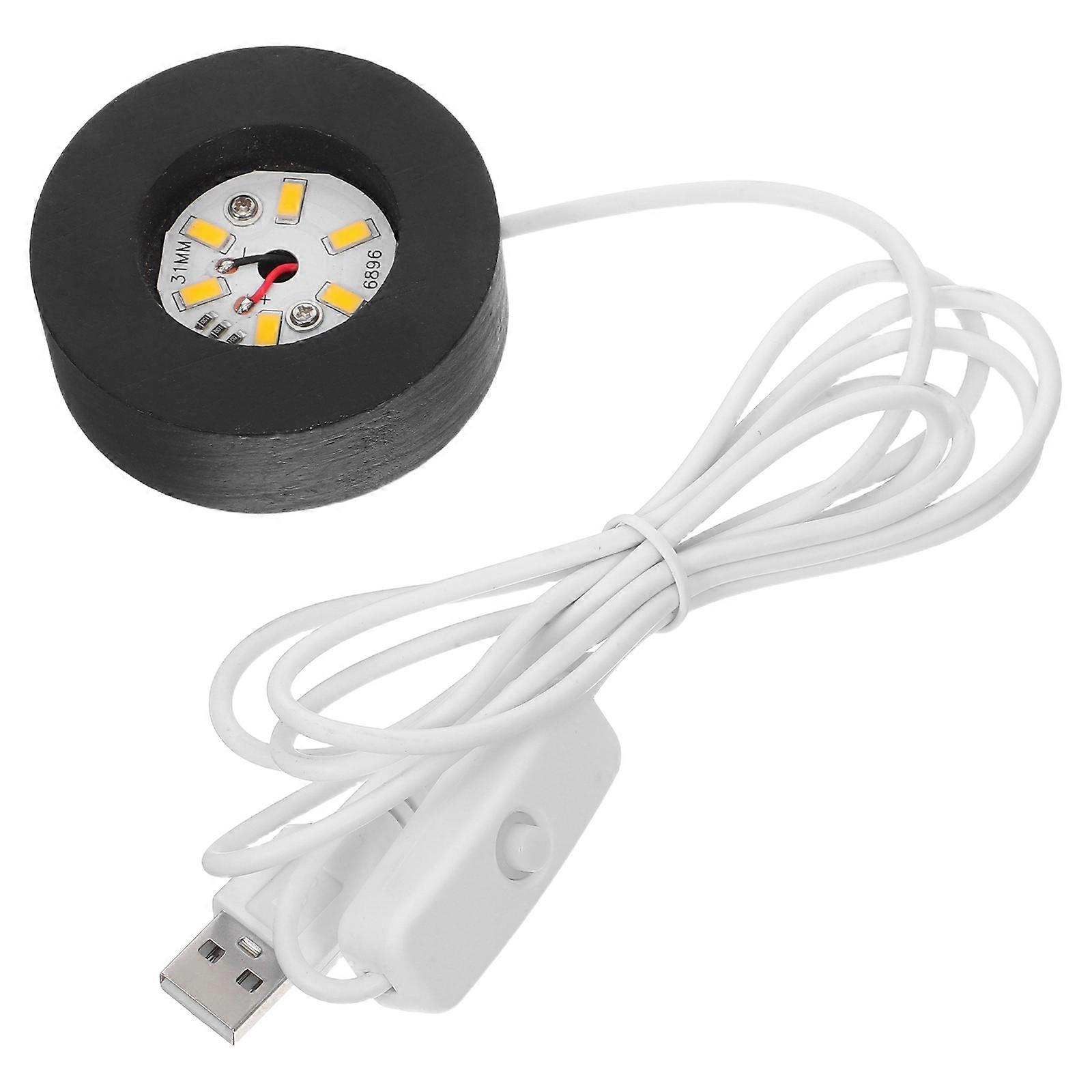 Wood LED Display Base for Art Decor 5Pcs Round LED Night Light Stand