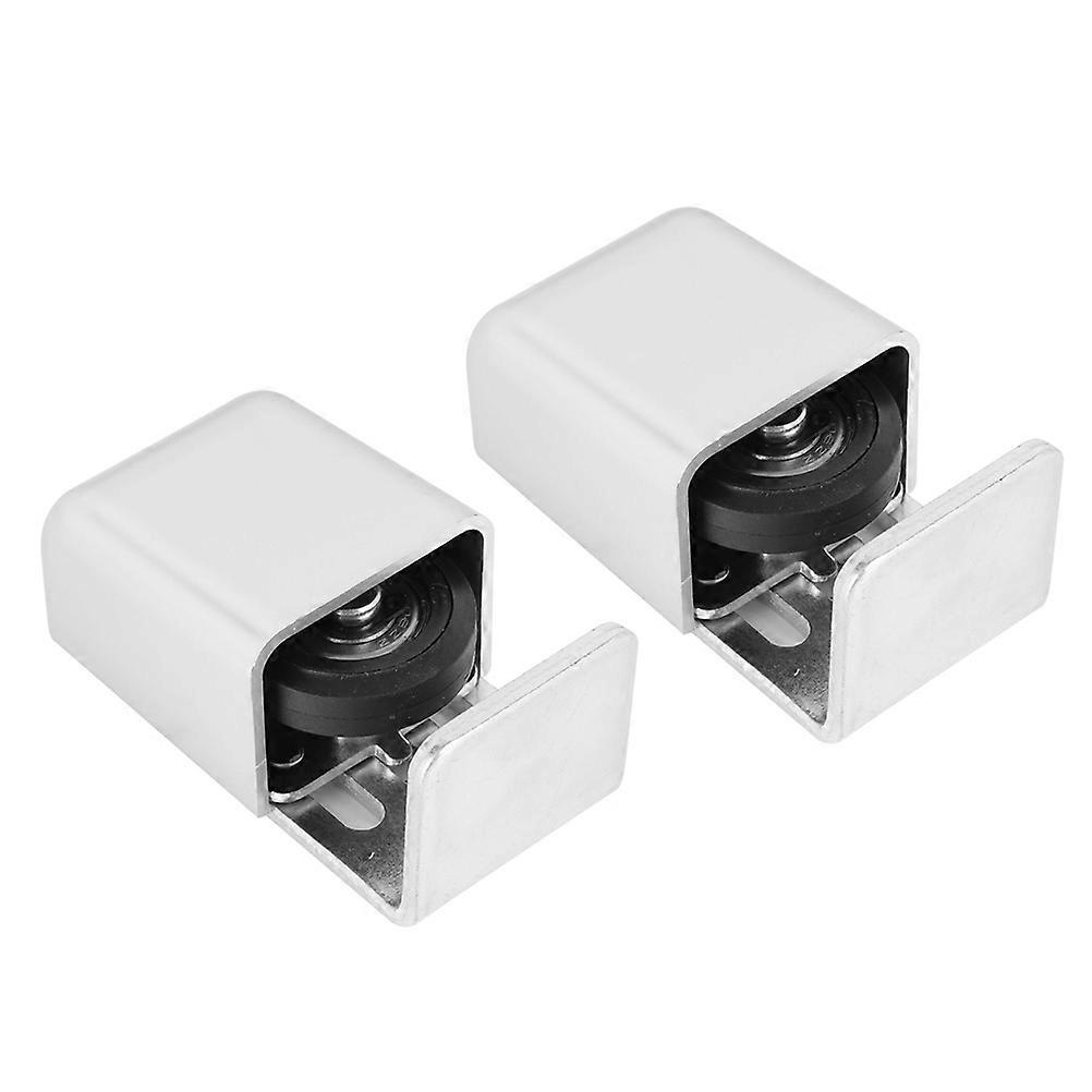Sliding Door Door Stay Roller for Adjustable Floor Guide 4Pcs Silver