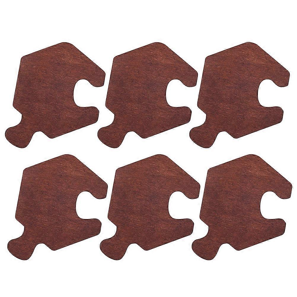 Coffee Wooden Hexagon Puzzle Coasters for Drink Protection 6Pcs Set