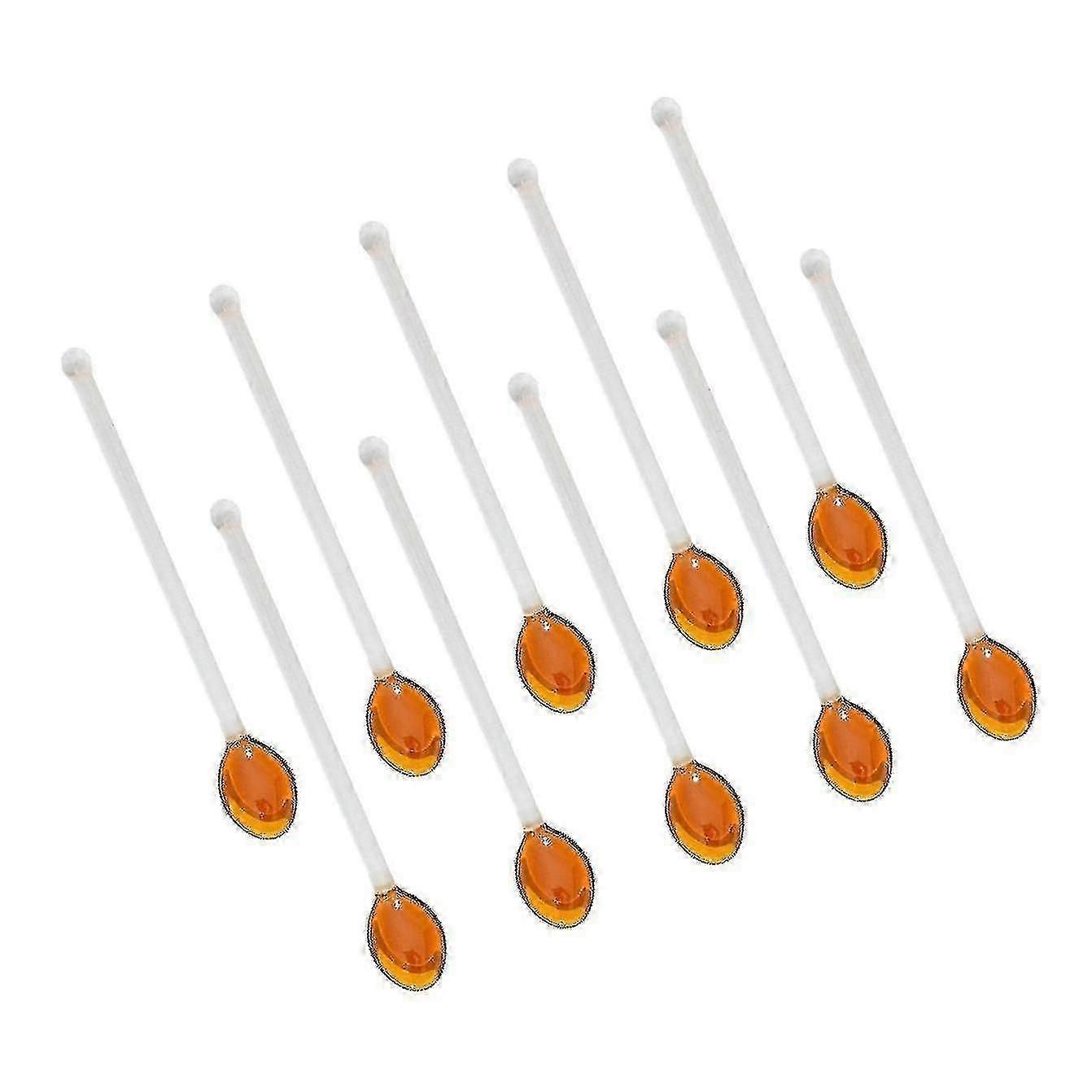 Borosilicate Glass Teaspoons - 10 Pack Dishwasher Safe Heat-Resistant Long Handle Stirring Spoons for Coffee, Tea, Ice Cream