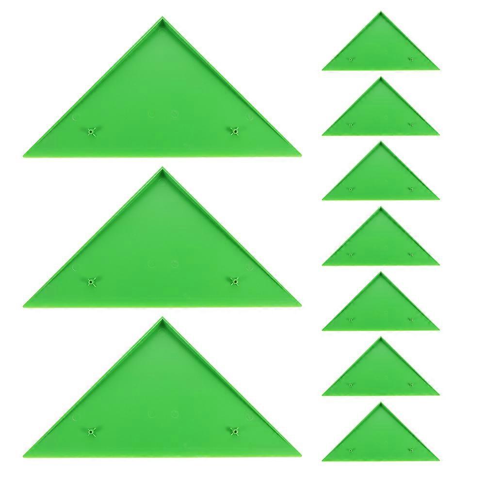 Foosball Table Corner Trim for Protection 10Pcs Green Triangle Parts