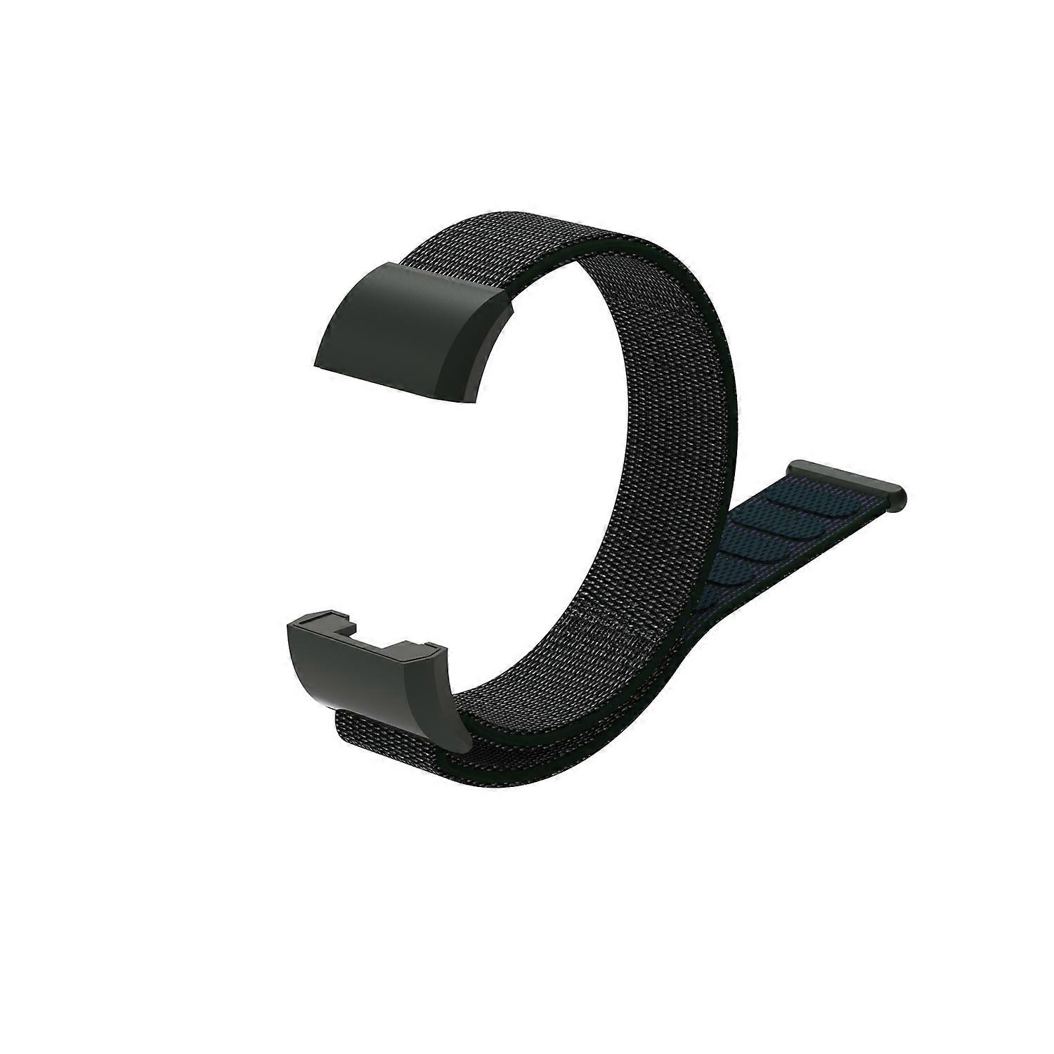 Closure Flexible Nylon Watch Replacement Strap+Connector for Fitbit Charge 2 - Dark Green