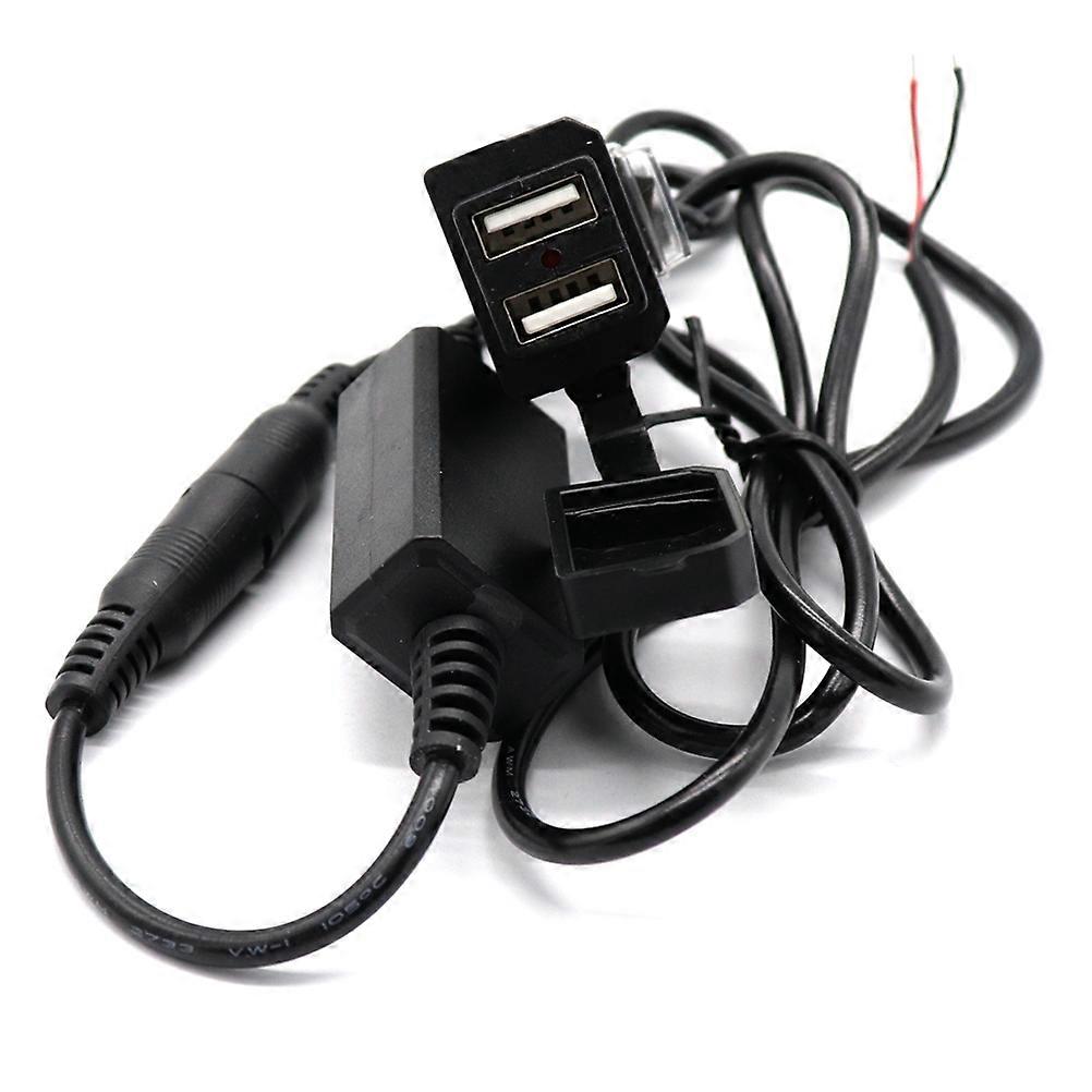 Motorcycle USB Charger Dual USB Port Waterproof Adapter for Charging Use