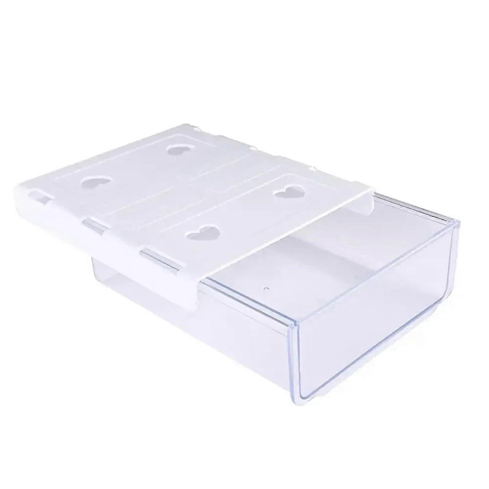 Drawer Storage Box Hidden Undertable Drawer Tray Under Desk Organizer White Office Closet