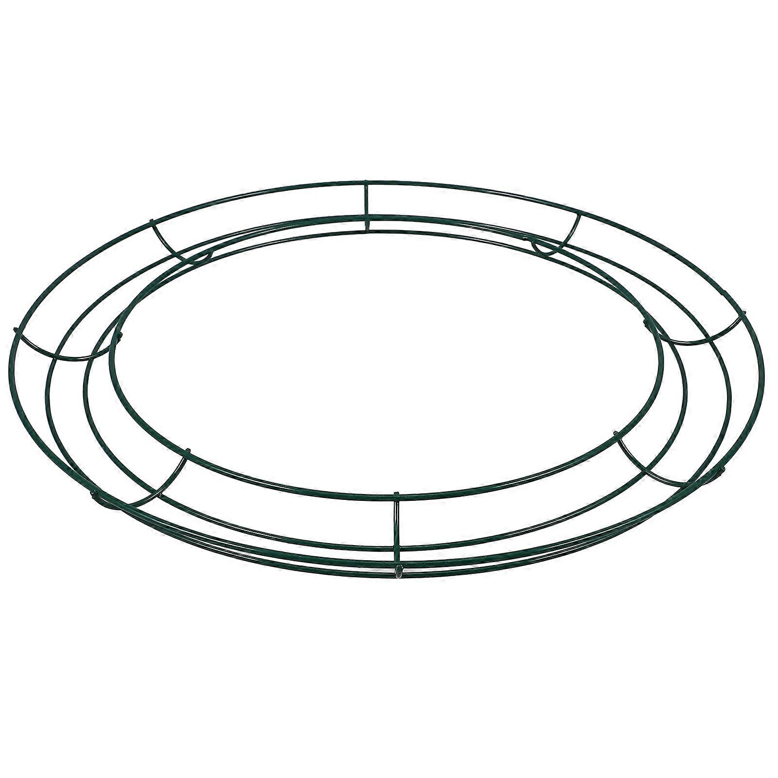 Elegant Diy Wreath Frame Iron Garland Frame for Office Decor Green 1Set