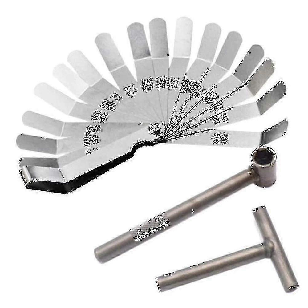 3-Piece Engine Valve Screw Adjusting Spanner Set with Feeler Gauge for Precise Clearance Adjustment