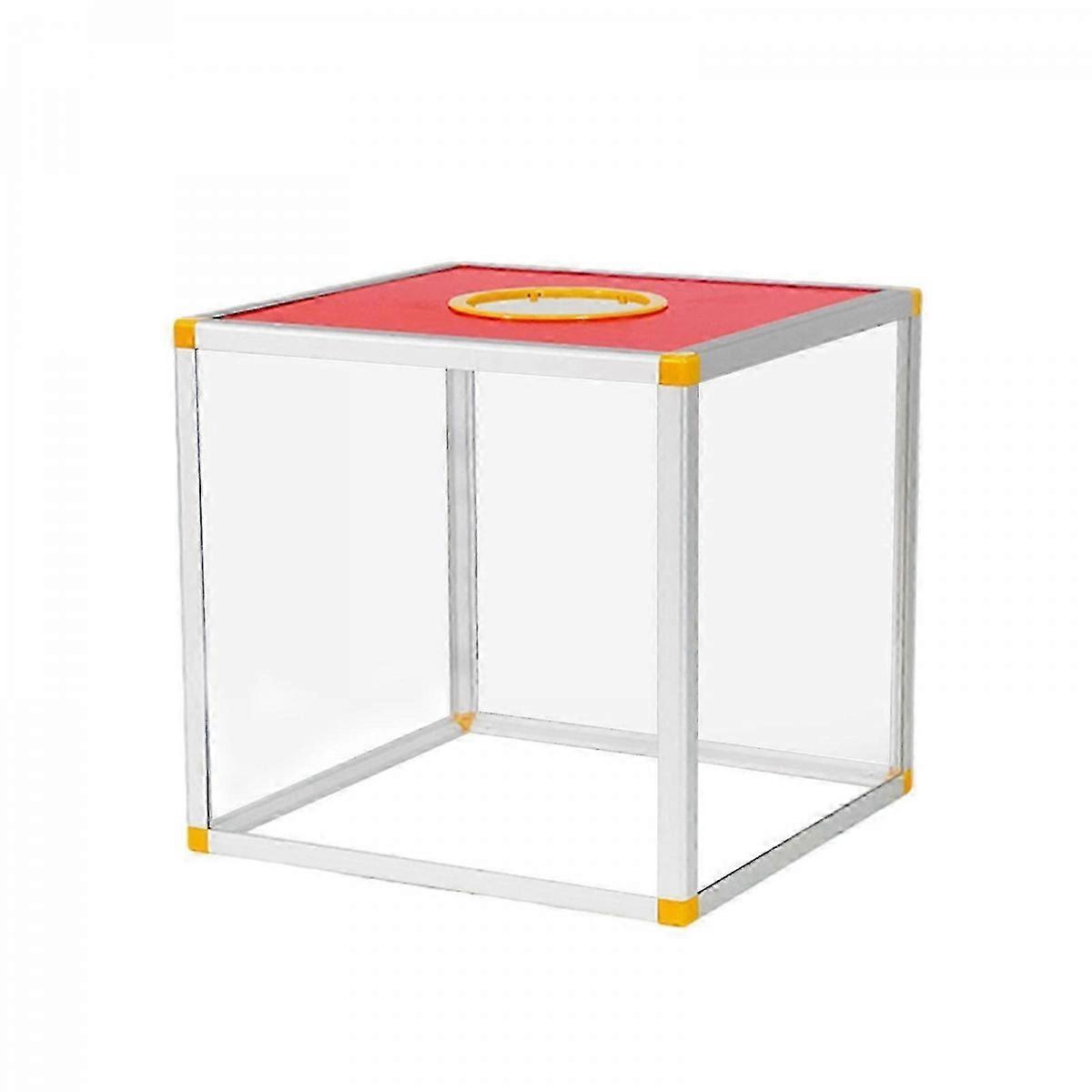 Clear Lucky Draw Box Raffle Case Comment Box Collection Box Donation Box Square Raffle Ball Game Box for Business Fundraising