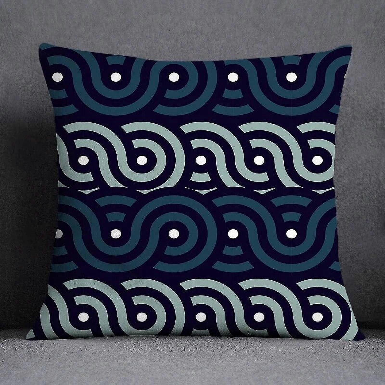 Pillow Cases Cotton Linen Geometric Simple Pattern Collection Home Decor Pillowcase Square Office