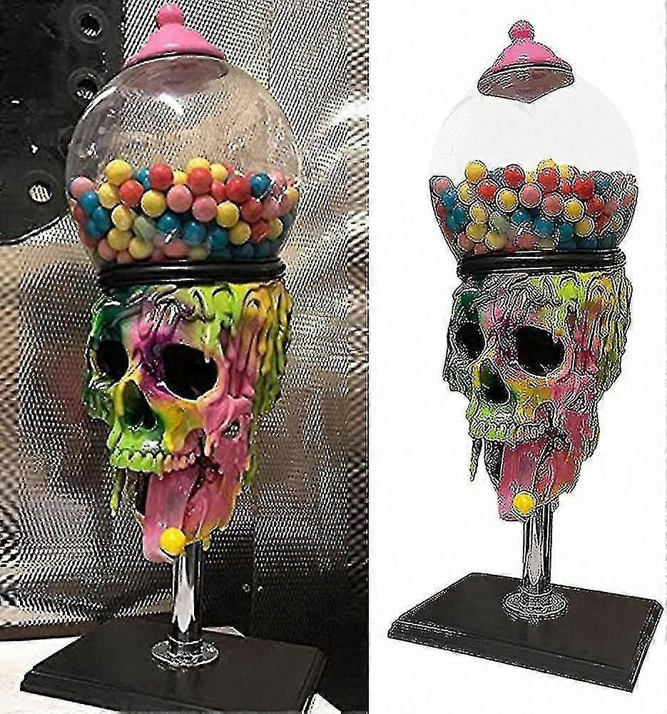 Colorful Skull Candy Dispenser Machine for Halloween, Cool Bubble Gum Vending Machine with New Design