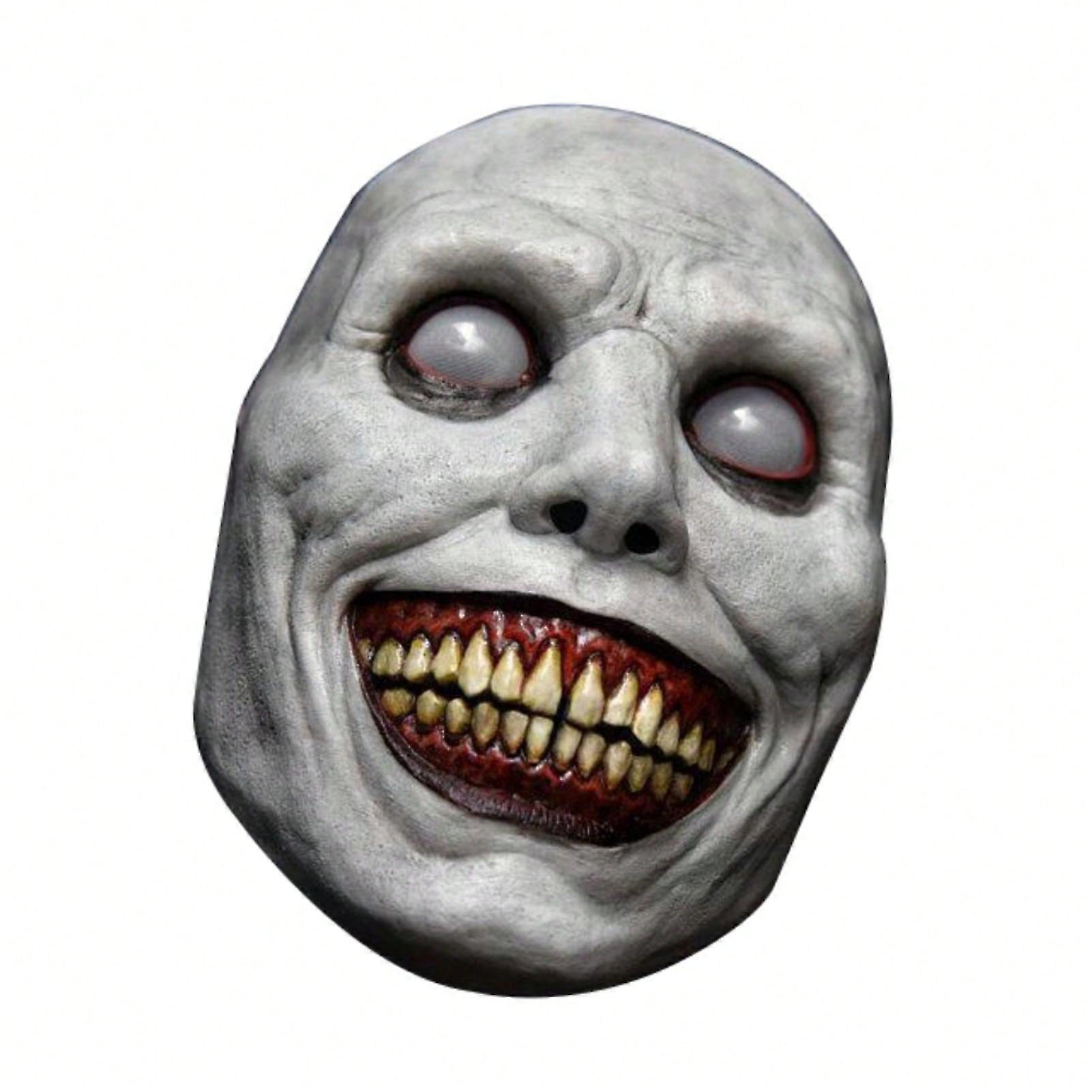 Halloween Zombie Mask Smiling Demons The Evil Cosplay Props Scarry Mask Realistic Masquerade Mask Ghost Scary Mask