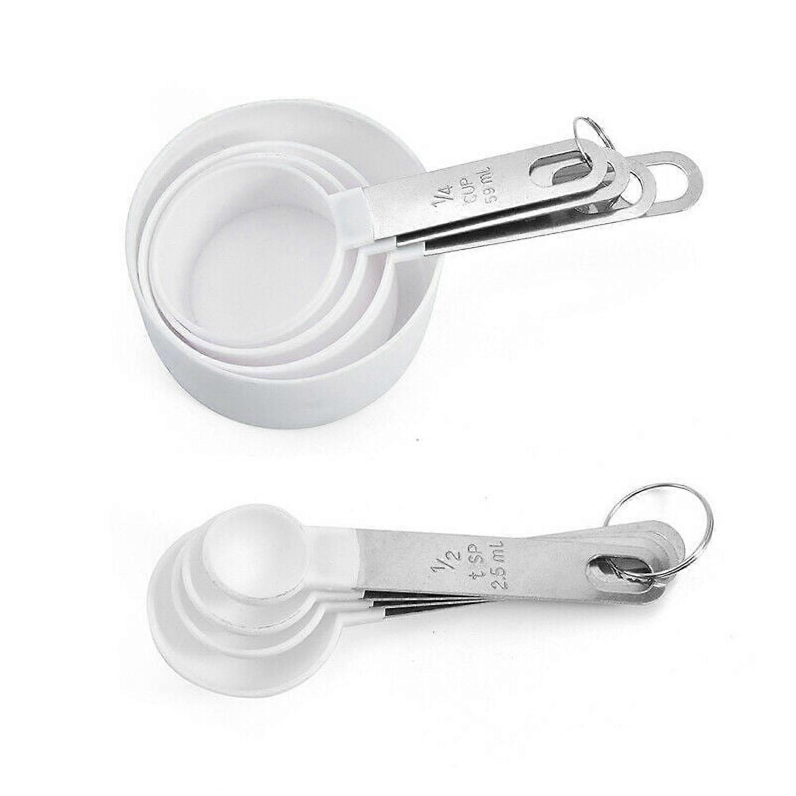 8pcs Stainless Steel Measuring Cups Spoons Kitchen Baking Cooking Tools Set