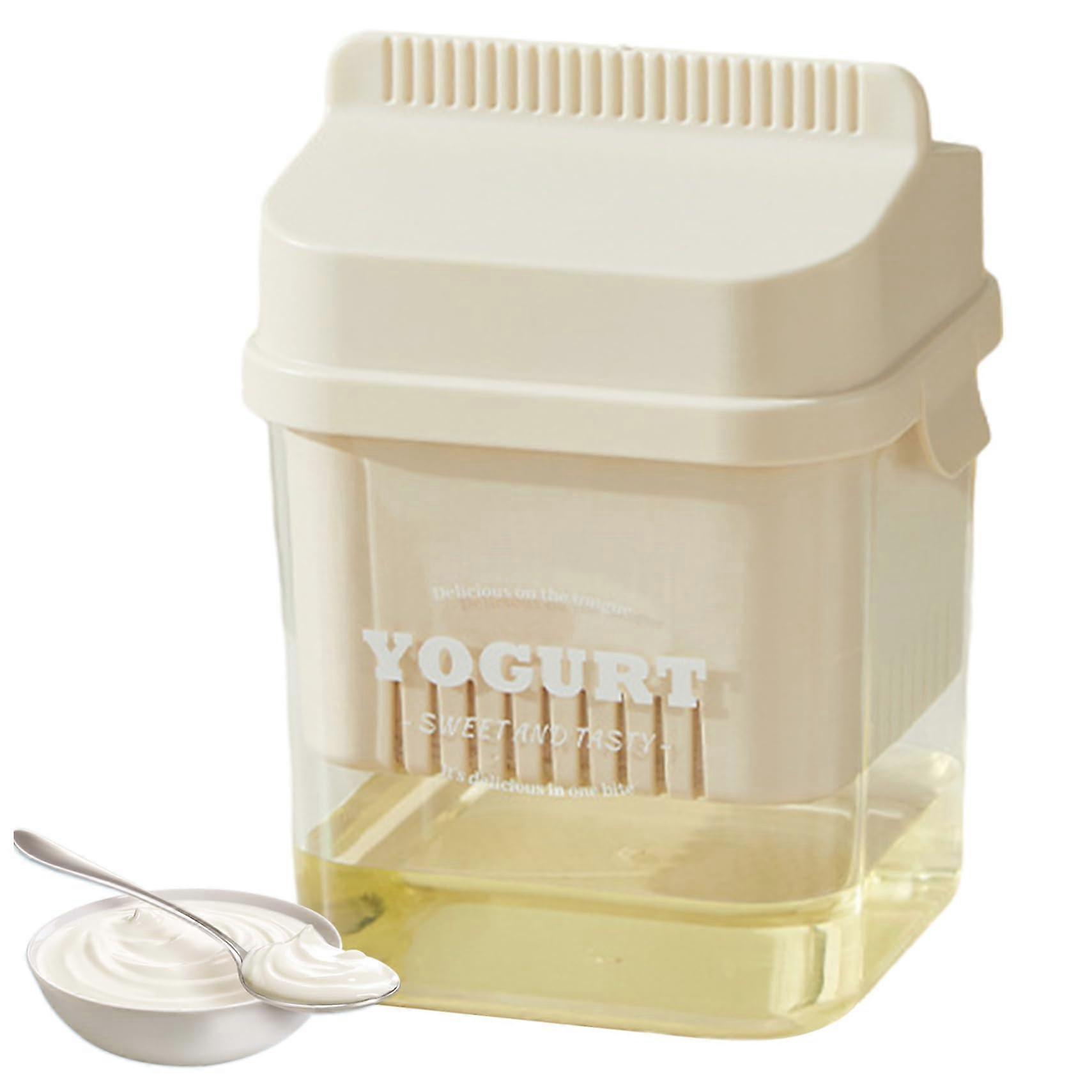 Yogurt Strainer BPA Fine Mesh Lid Leakproof Juice Filter Nut Milk Maker For Greek Yogurt And Soybean Milk