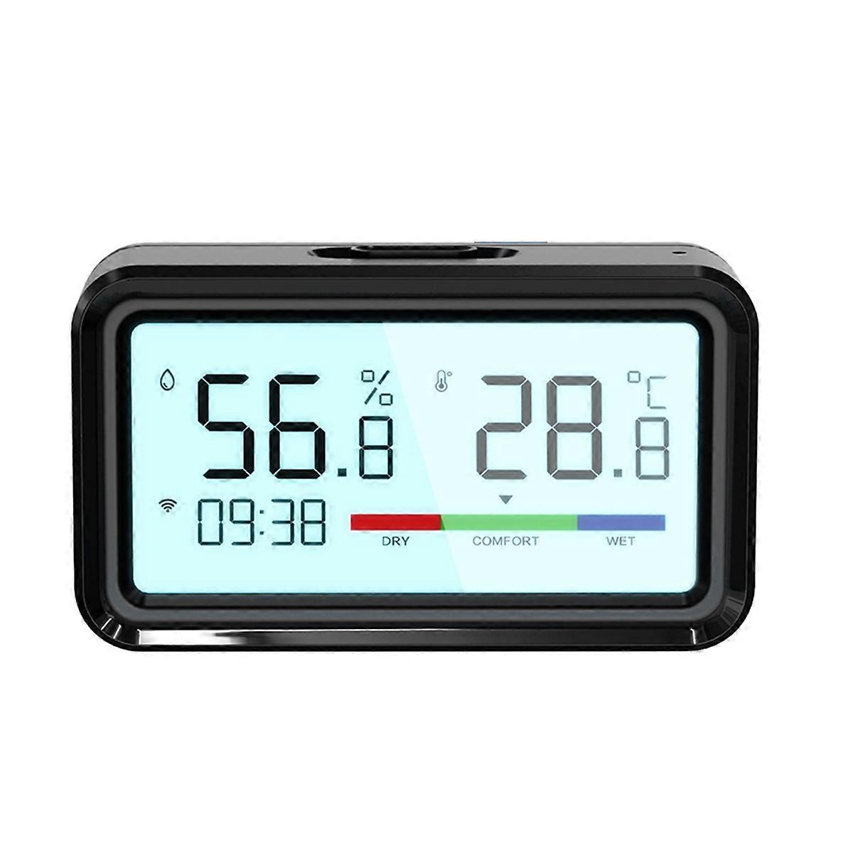 Zigbee Weather Station Digital Thermometer Tuya Hygrometer Electronic Table Clock Temperature and Hu