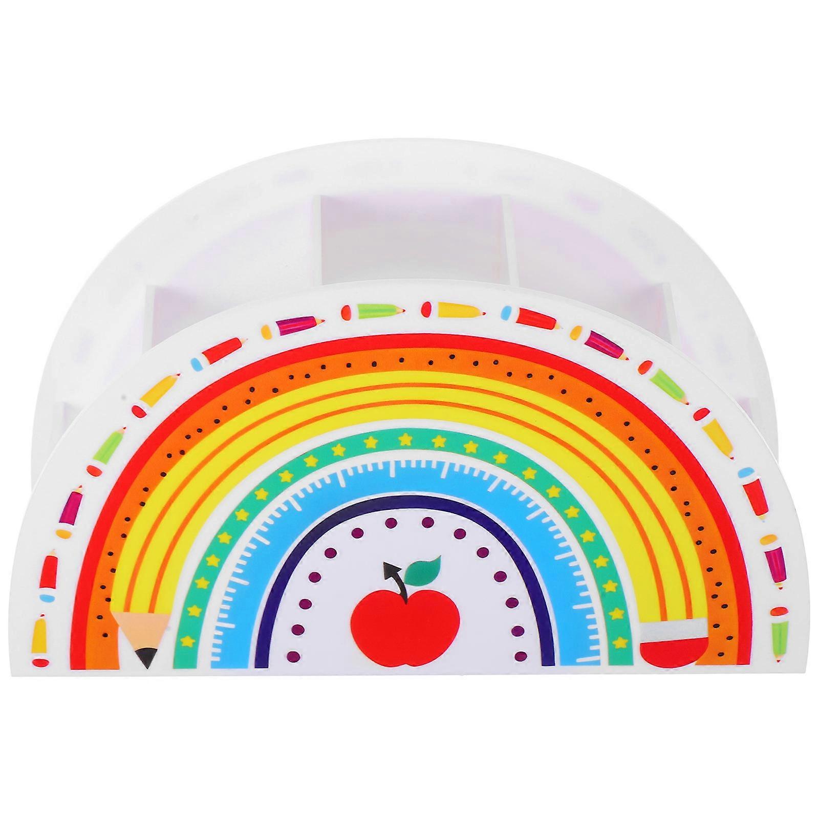 Acrylic Rainbow Pen Holder Desk Organizer for Storage 2Pcs