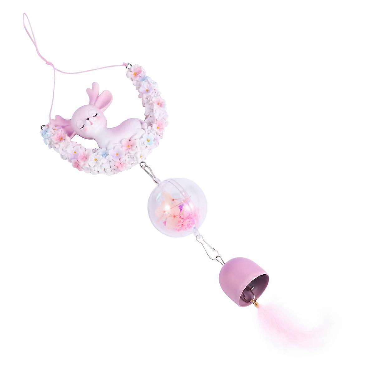 Wind Chime Resin Deer Shape Hanging Pendant Decorative Item 1Pcs