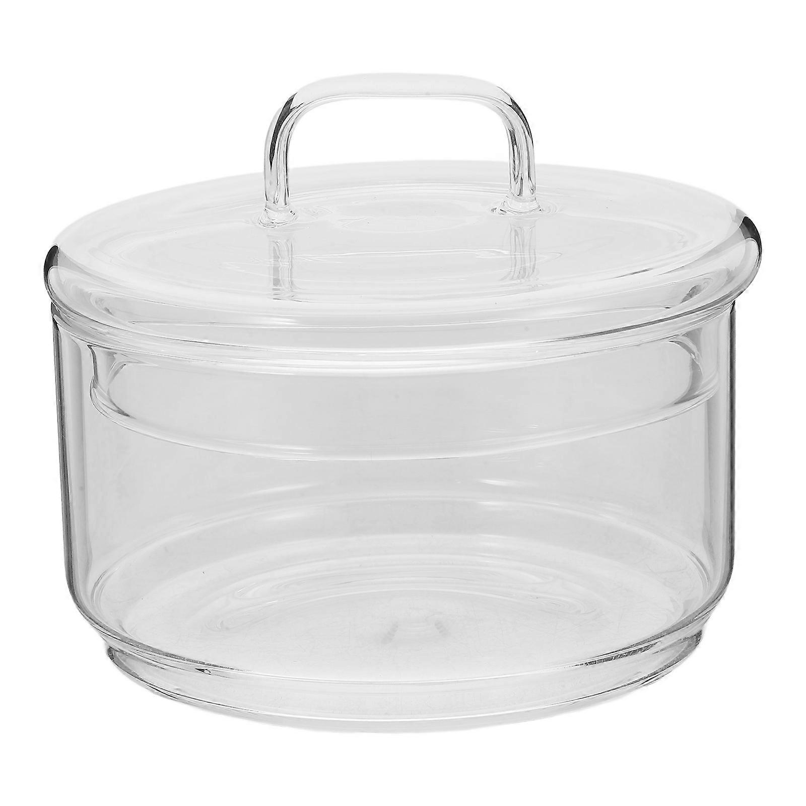 Transparent Fruit Container Set for Kitchen Use 3Pcs Stackable Glass Bowls