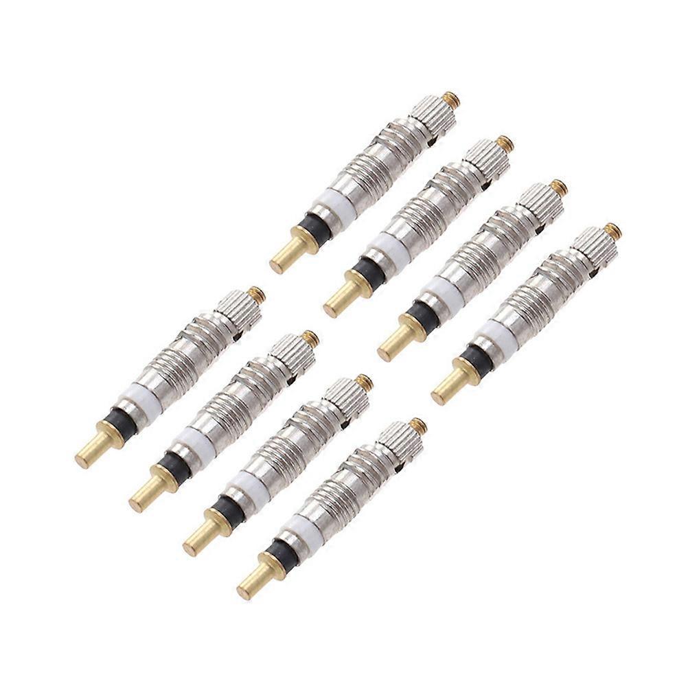 Bicycle Valve Core Copper Nickel-Plated Style for Bikers Cyclists Enhances Airtightness 2.5*0.5cm 8Pcs