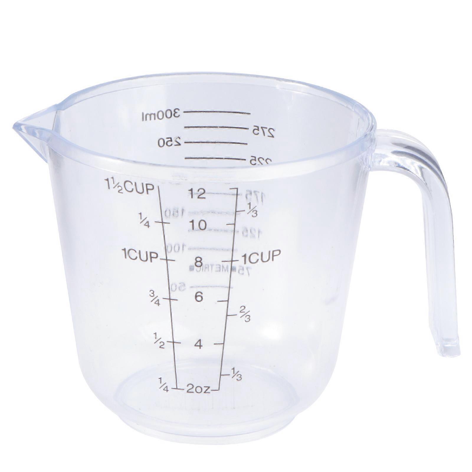 Household Kitchen Liquid Container Large Plastic Measuring Cup with Handle for Home Users Clear Graduated Scale 1Pack