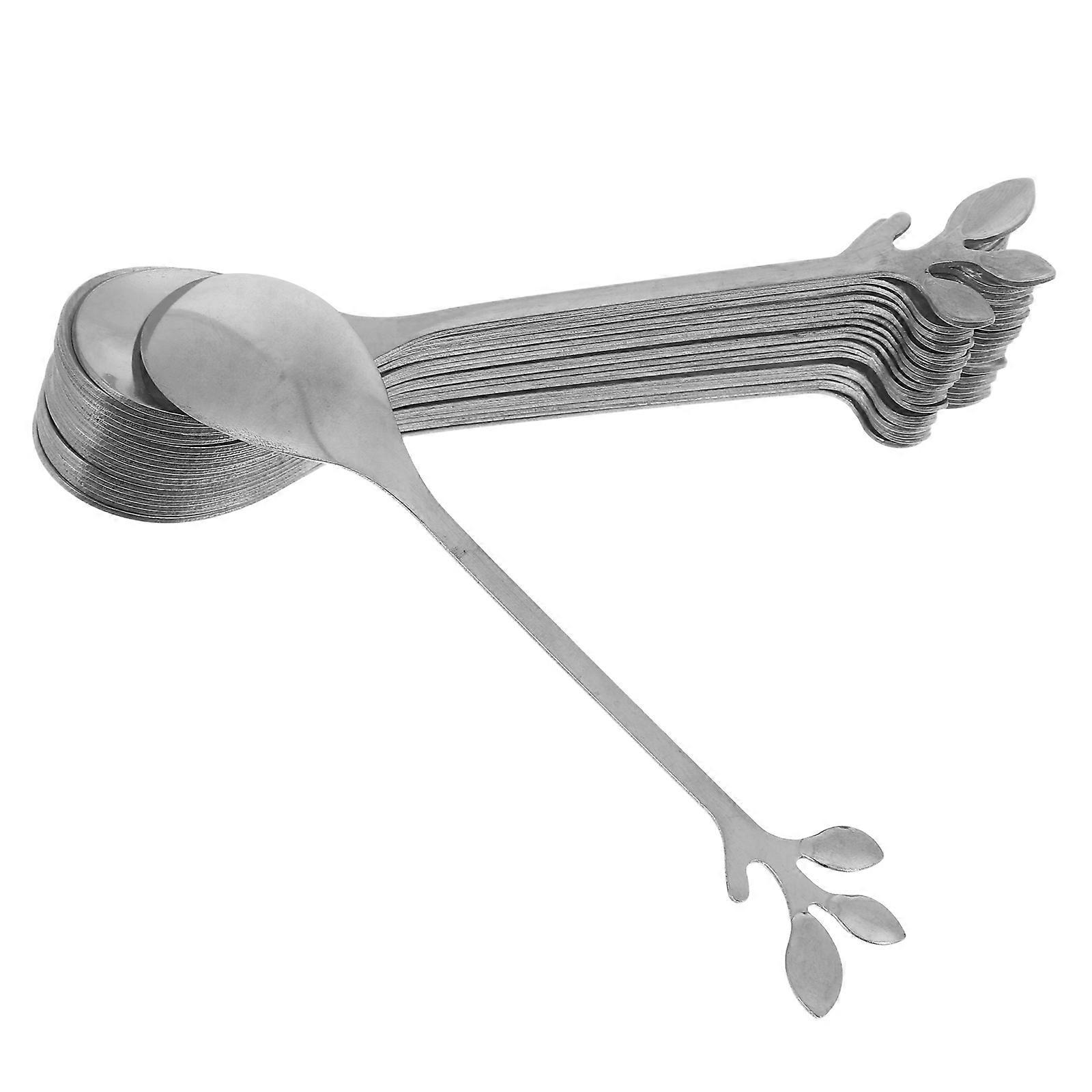Stainless Spoon for Seasoning Use 20Pcs Silver Mini Spoons
