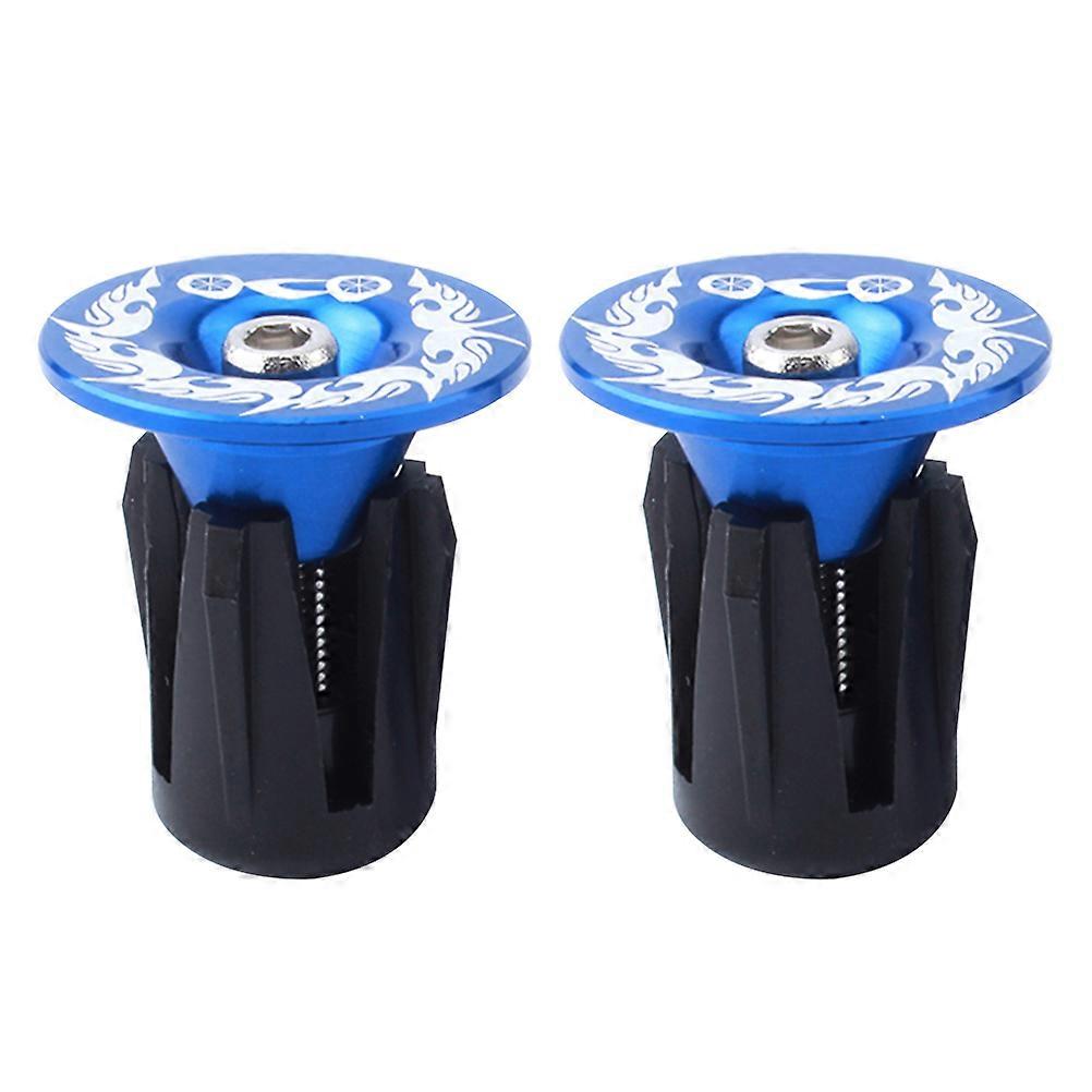 Bike Handlebar End Caps Bar Ends for Fixed Gear Bike Pair Blue