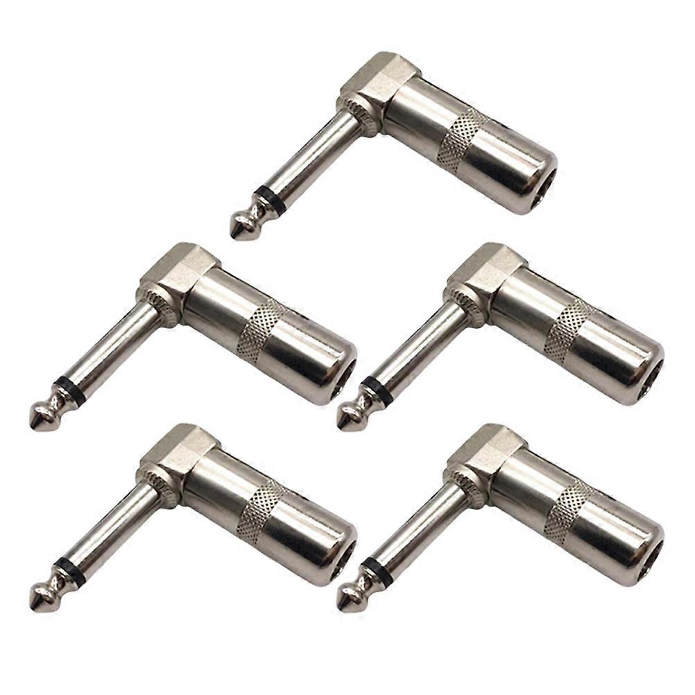 Guitar Cable Adapter Guitar Plug for Speaker Use 15Pcs Right Angle Connectors
