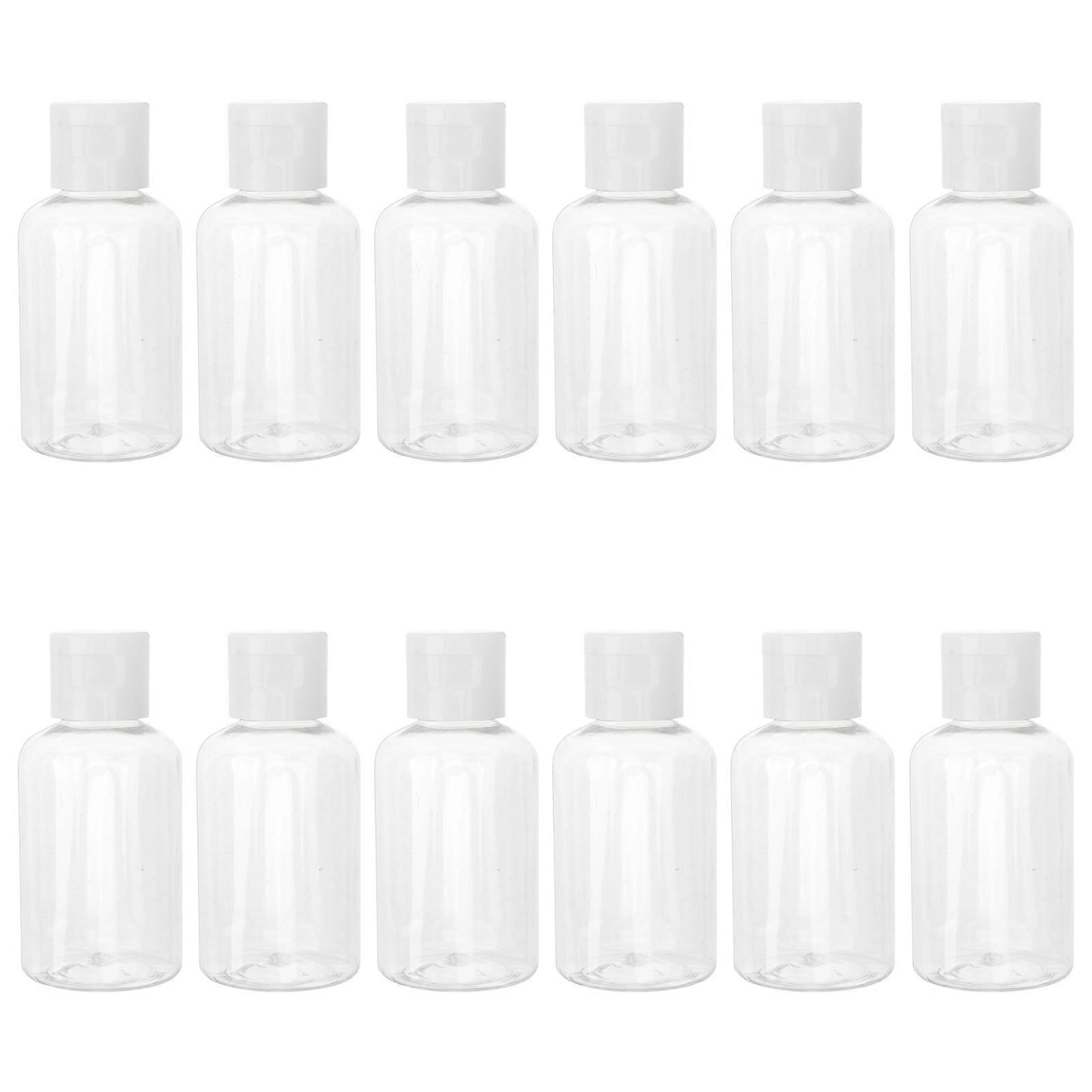 50ml Bottle Plastic Container Jar for Travel Liquids Use 24Pcs