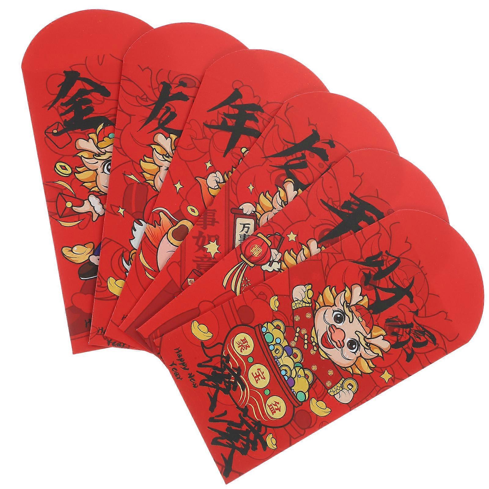 48 Pcs Rectangular Red Envelopes For Gift Giving Perfect For Spring Festival And Special Occasions With Elegant Designs