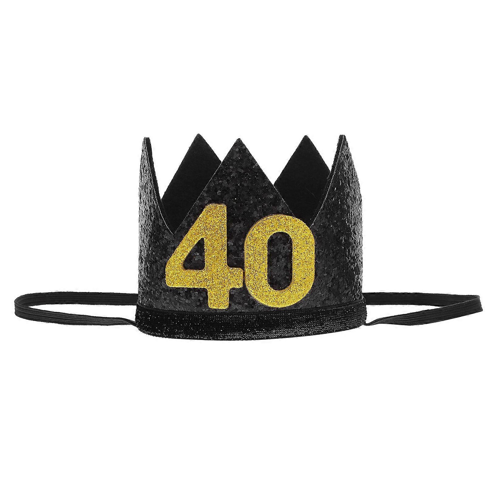 Creative Crown Design Party Item Black Decorative Hat For Celebrations 1Pc