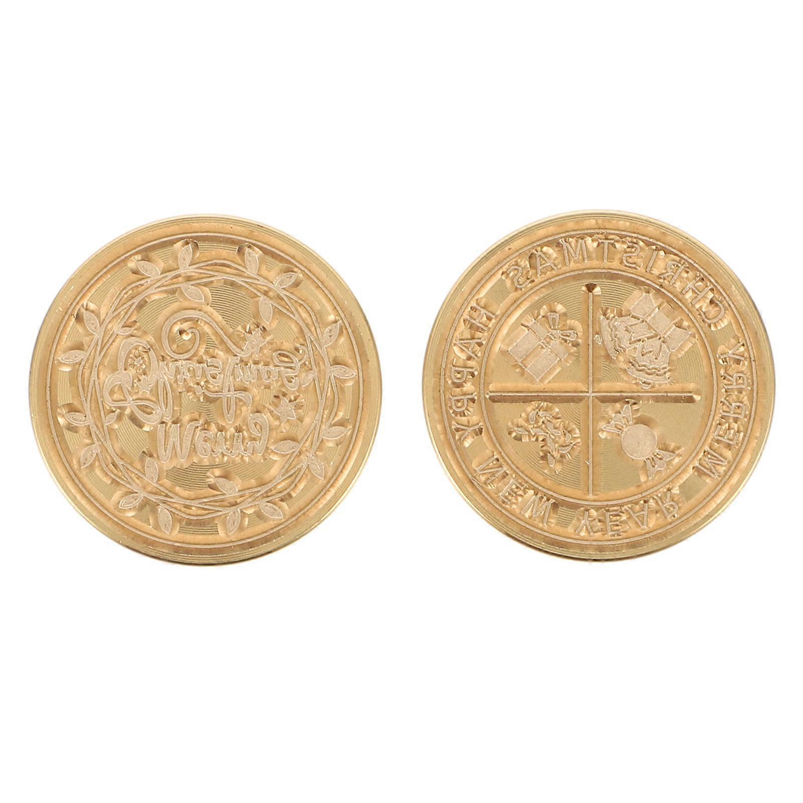 16Pcs Fire Wax Seal Stamp Heads Christmas Elements for Decor