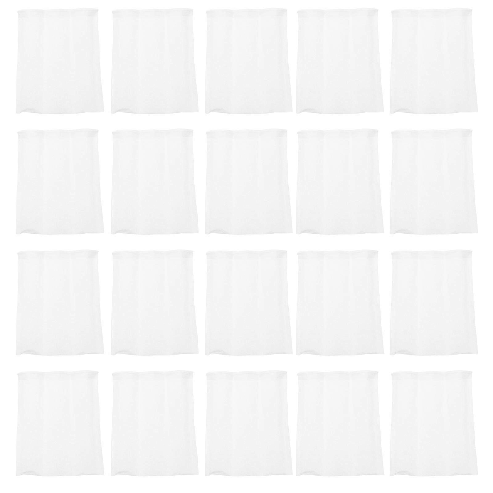 Tea Bag Three-Grids Filter Bags for Storing 100Pcs White One-Time Drawstring
