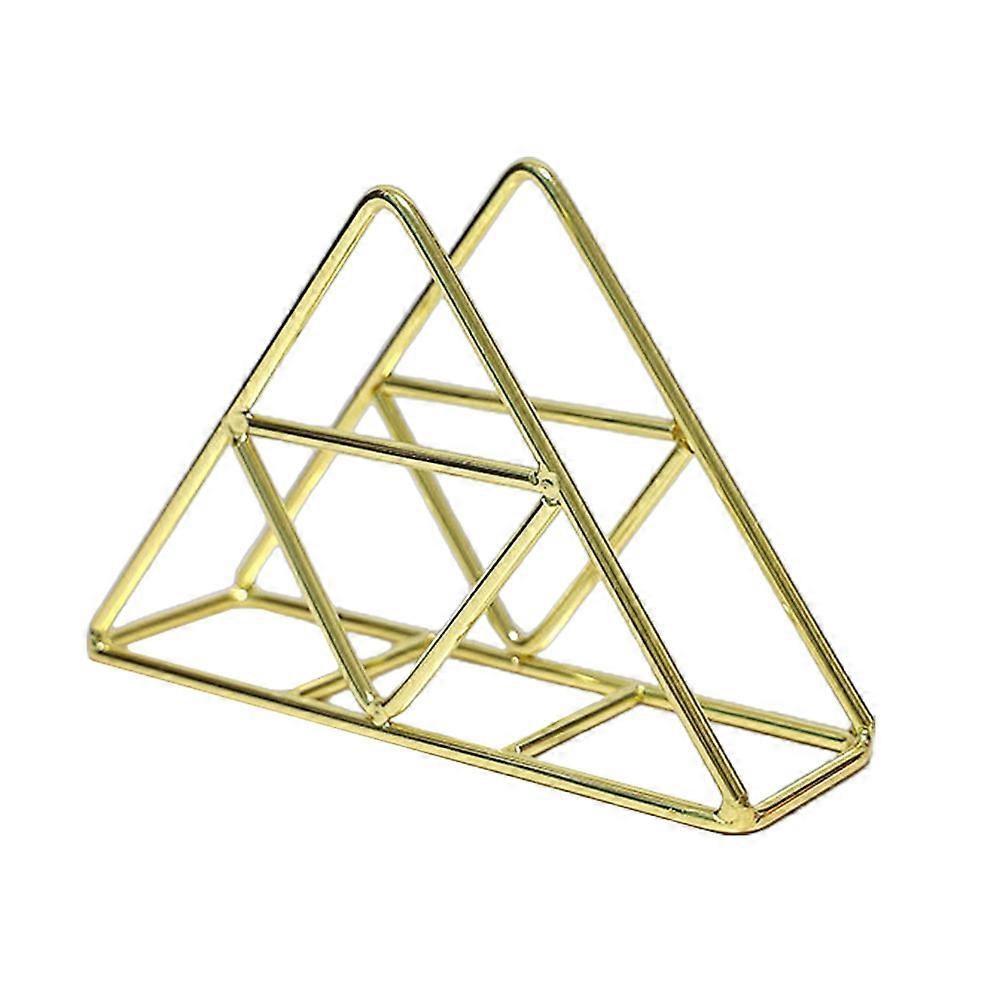 Triangle Napkin Holders Rack for Decor 2Pcs Golden Iron Table Holder