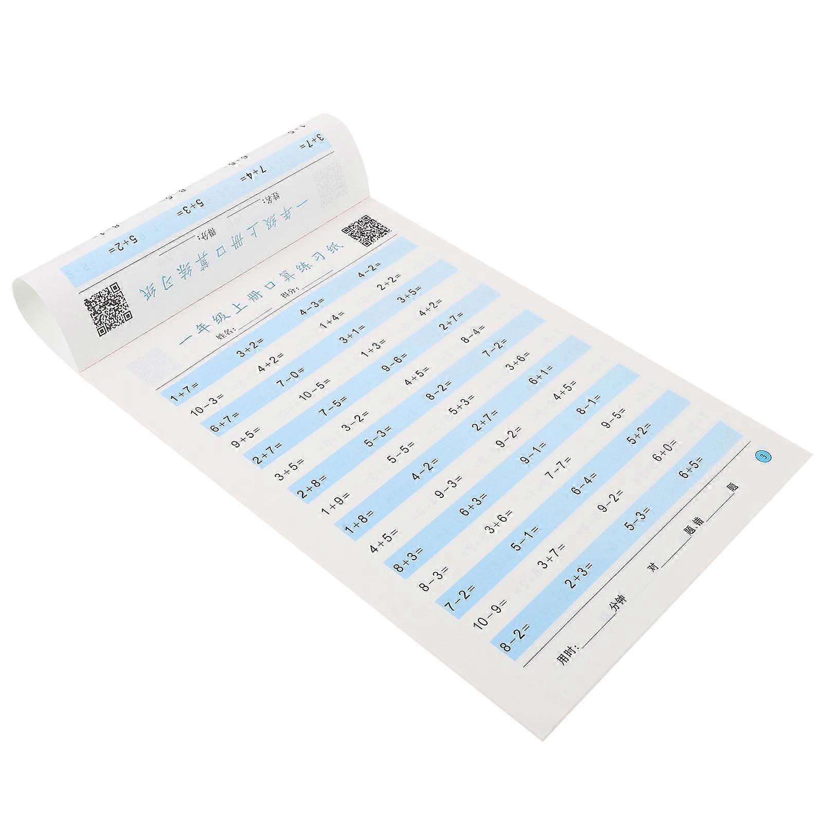 Paper Math Workbook for Math Skills Exercise 4Pcs for School Use