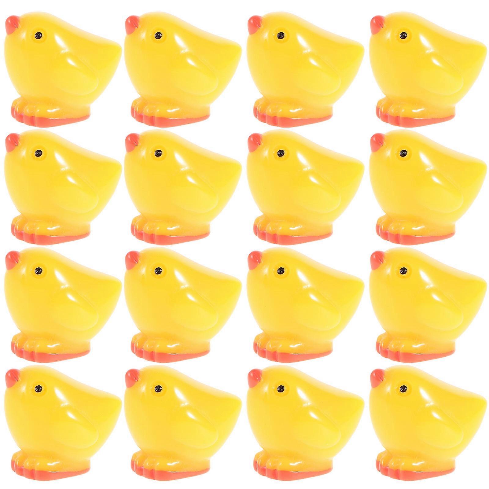 Mini Resin Chickens for Decoration 150Pcs Yellow Tiny Animal Models